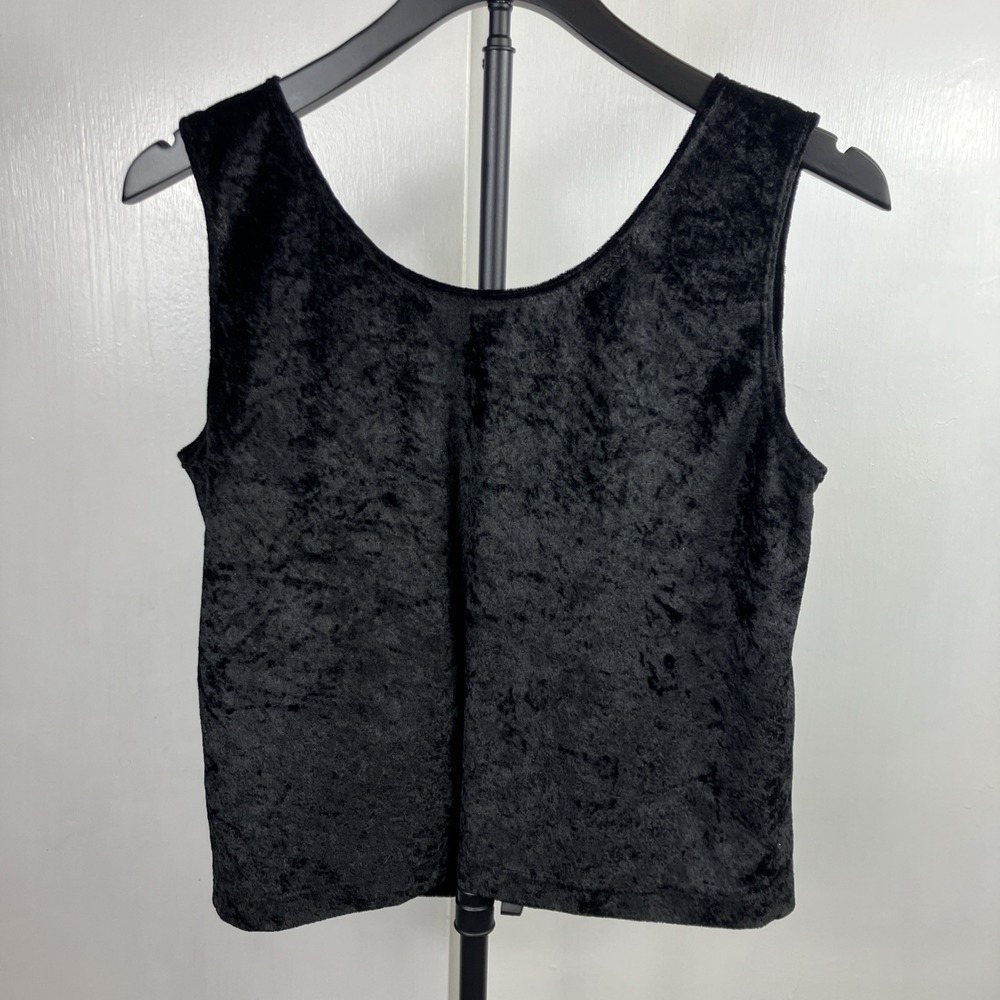 First Lady Lingerie Tank Velour Black Top